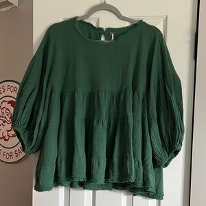 FP Movement by Free People Forest Green Blouse